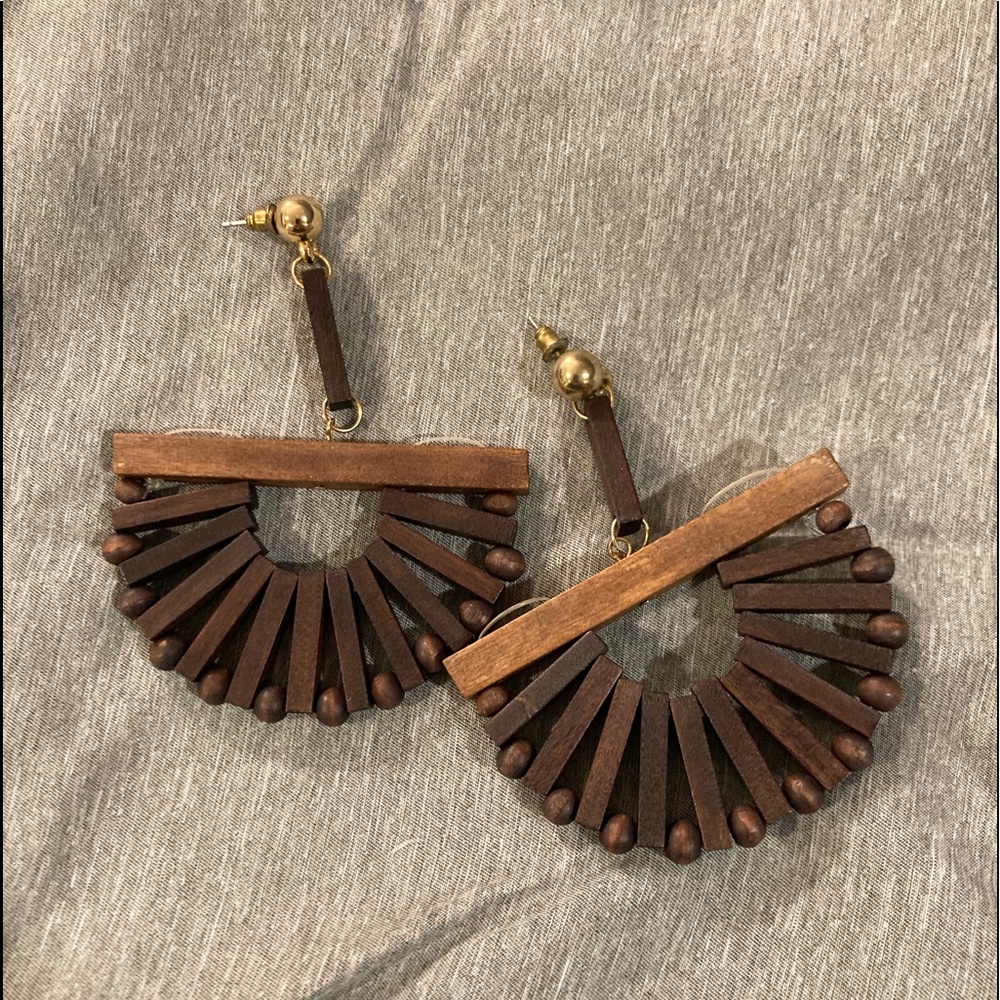Wooden Earrings - Picture 1 of 2